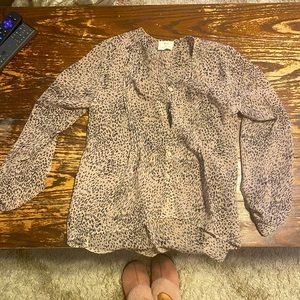 Urban outfitters cute cheetah print blouse